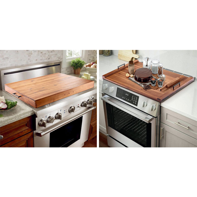 Acacia wood noodle board for gas stovetop
