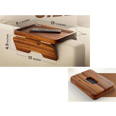 Acacia Wood Sofa Armrest Tray