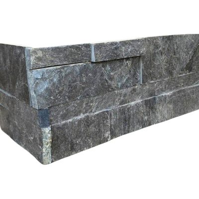 Charcoal Stacked Stone Corner 6″x18″
