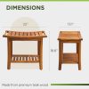 Teak wood seat bench