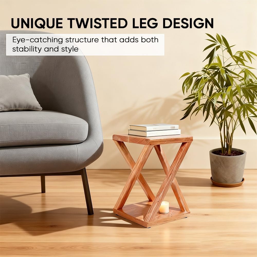 American Red Oak Wood Side Table 04